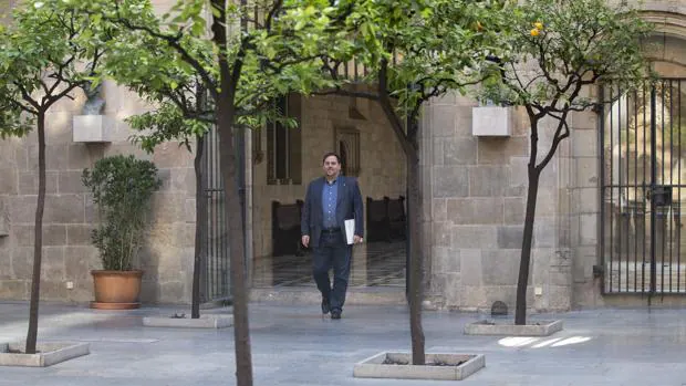 Oriol Junqueras, ayer en el Palau de la Generalitat