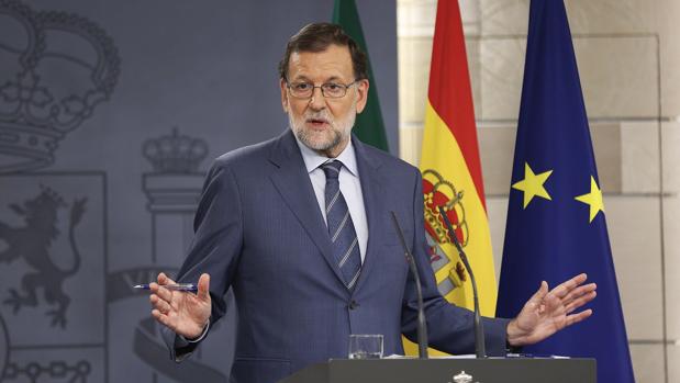 Rajoy, ayer en rueda de prensa
