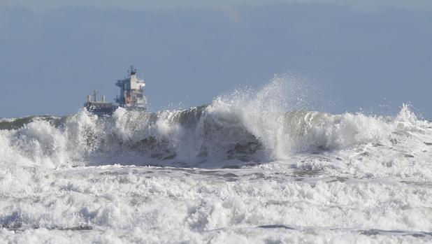 Imagen del temporal marítimo en Castellón