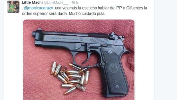 Una pistola con balas para una diputada del PSOE en la Asamblea