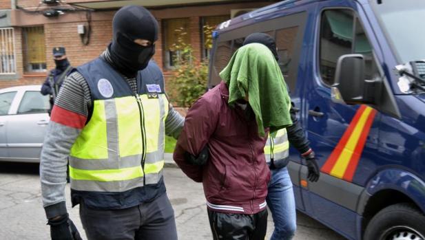 Uno de los detenidos este sábado en Madrid