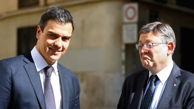 Pedro Sánchez y Ximo Puig, en una imagen tomada el pasado mayo en Valencia