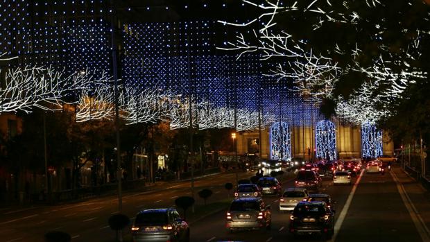 El centro de Madrid, iluminado por Navidad