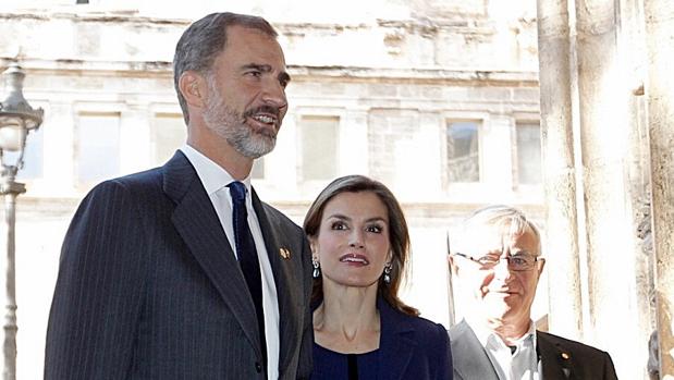 Los Reyes Don Felipe VI y Doña Letizia, esta mañana en Valencia