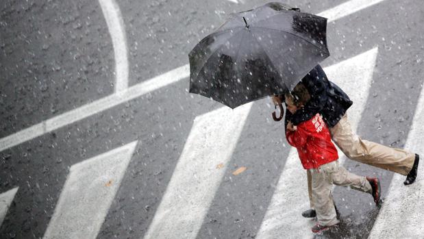 Imagen de un día de lluvia de este otoño en Valencia