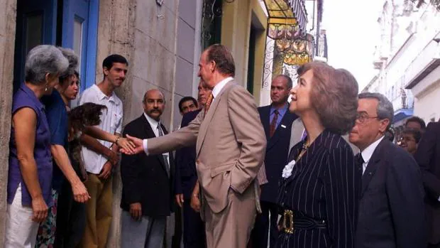 Don Juan Carlos y Doña Sofía, en 1999 en La Habana. No fue visita oficial
