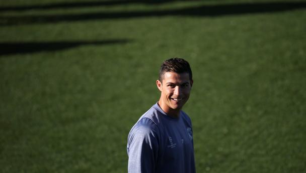 Imagen de Cristiano Ronaldo durante un entrenamiento del Real Madrid