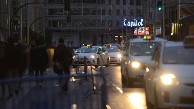 La zona peatonal ampliada en la Gran Vía