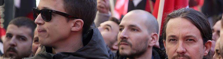 Íñigo Errejón y Pablo Iglesias en una manifestación en Madrid el pasado 28 de noviembre