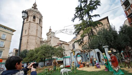 Imagen de archivo del tradicional belén de Plaza de la Reina