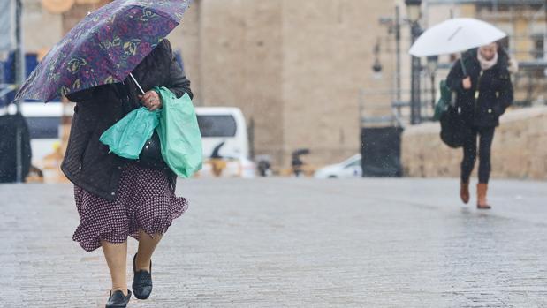 Imagen de archivo de los episodios de lluvia del mes de noviembre en Valencia