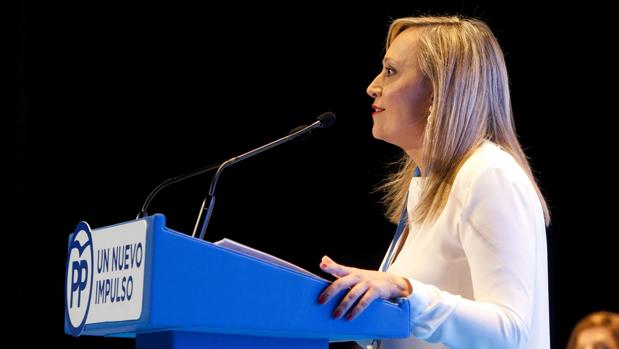 La nueva presidenta del PP de Vigo, Elena Muñoz, ayer en el Congreso