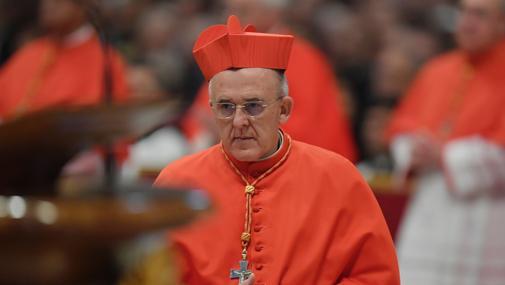 Carlos Osoro en la basílica de San Pedro tras ser nombrado cardenal