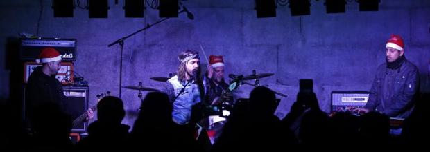 Christmas Rock Experience, ayer, en la plaza de Los Carros