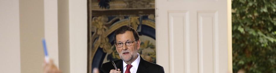 El presidente del Gobierno, Mariano Rajoy, en La Moncloa