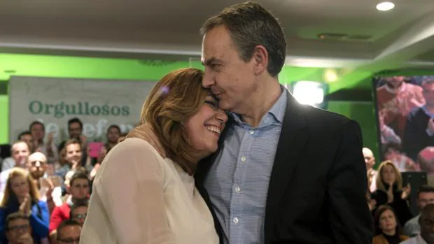Susana Díaz y José Luis Rodríguez Zapatero, en una imagen de archivo