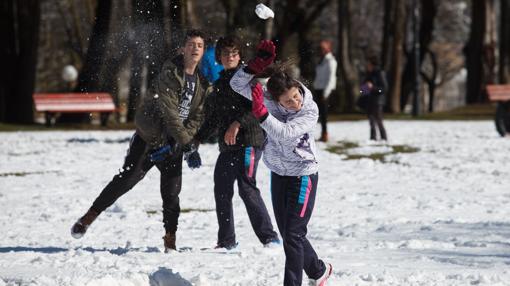 Nieve en la capital soriana, en marzo de 2016