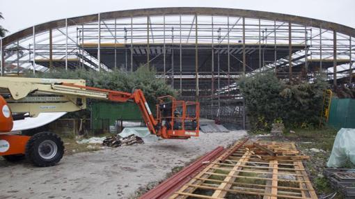 Estado actual de las obras en la piscina del CN Madrid Moscardó