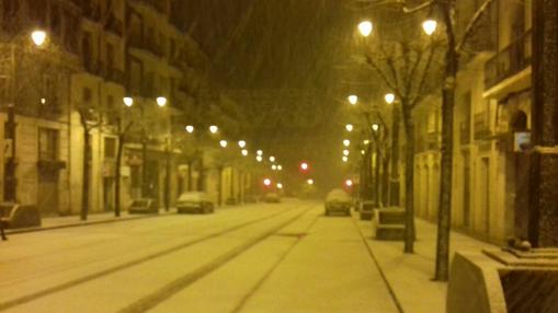 Imagen de la nevada en Alcoy de este jueves