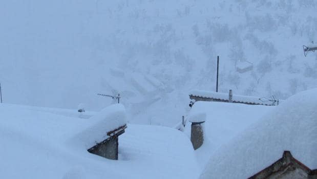 Imagen de la nevada en Morella