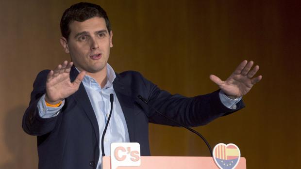 Albert Rivera, ayer durante un acto en Barcelona