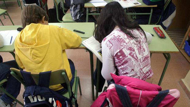 Alumnos de Secundaria en un instituto de Valladolid