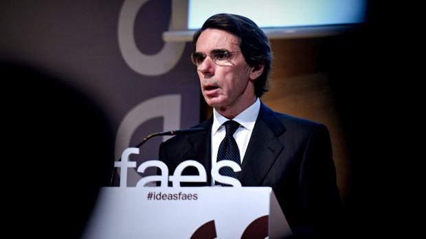 Aznar, el pasado 13 de enero, en una conferencia de FAES sobre ideas para el fortalecimiento de España