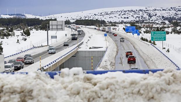 Imagen de la nevada de la semana pasada en Barracas (Castellón)