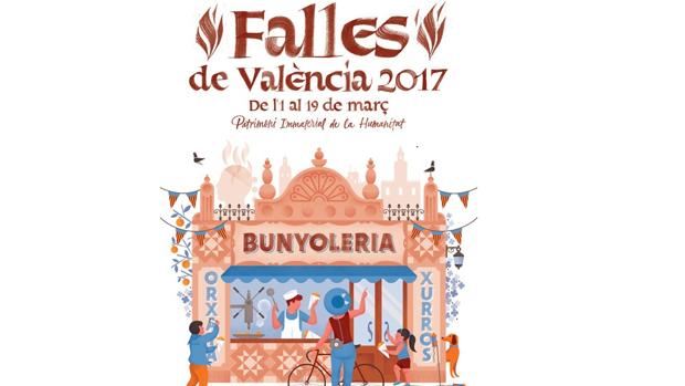 Imaegn del cartel del gusto de las Fallas 2017 de Valencia