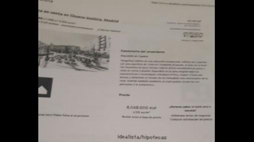 Carmena pagó 104 millones de euros por un edificio público basándose en el valor de Idealista