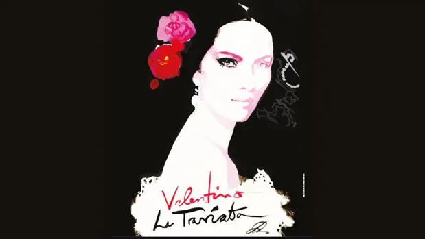 Imagen del cartel de la ópera «La Traviata», que se estrenará en Valencia este jueves