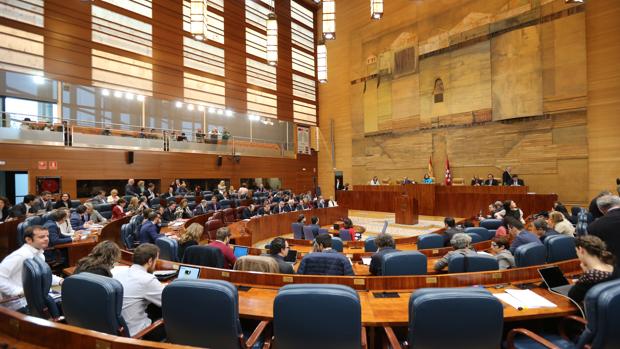 Pleno en la Asamblea de Madrid