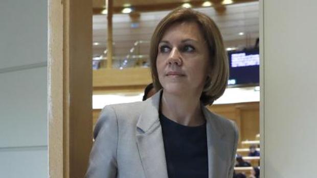 María Dolores de Cospedal, ayer, en el Senado