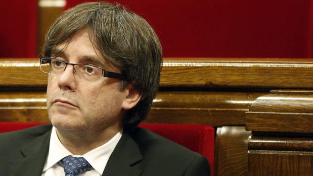 Carles Puigdemont, en el Parlament