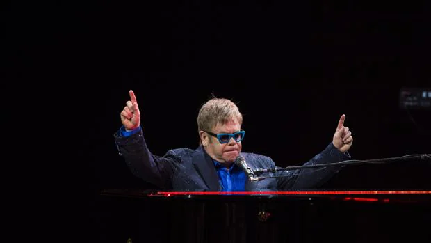 Elton John, durante su última actuación en Madrid