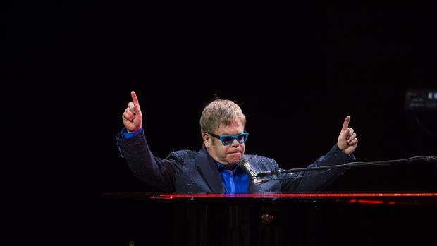 Elton John, durante su última actuación en Madrid