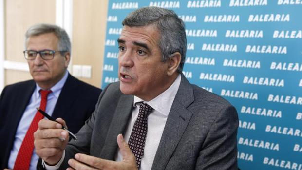 Adolfo Utor, en la presentación de resultados del grupo Baleària que preside, este martes en Valencia