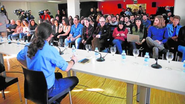 Pablo Iglesias este sábado durante la primera reunión del Consejo Ciudadano Estatal