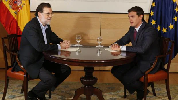Mariano Rajoy Albert Rivera, en una reunión celebrada en el Congreso de los Diputados