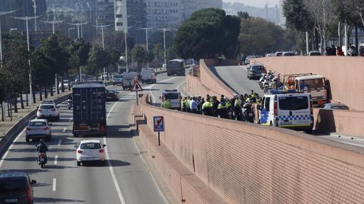 Salida de la ronda por la que intentó acceder el detenido