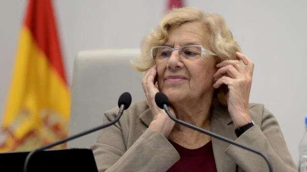 La alcaldesa de Madrid Manuela Carmena, en un pleno anterior