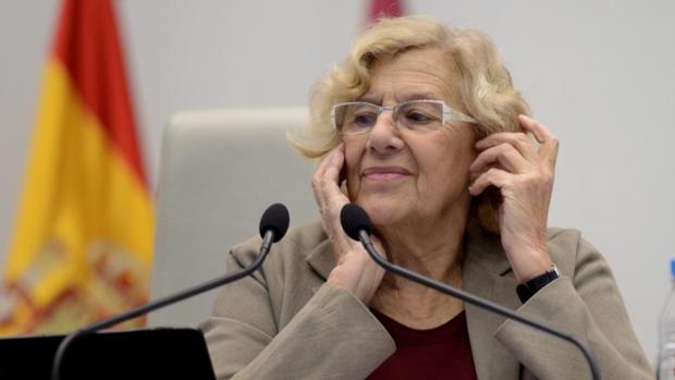 La alcaldesa de Madrid Manuela Carmena, en un pleno anterior