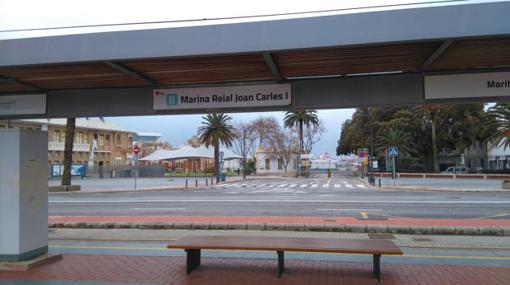 Imagen de la estación del Metro de Valencia con el nombre de Marina Real Juan Carlos I