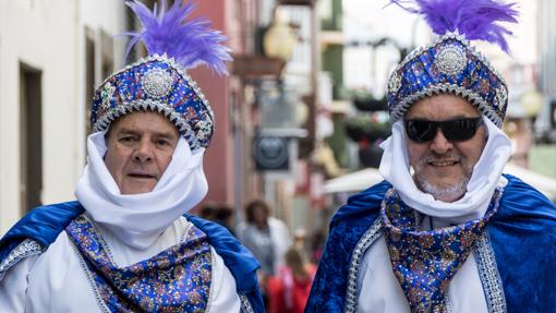 Vestimenta del carnaval de 2015 en Las Palmas, no por la Cabalgata de Reyes Magos