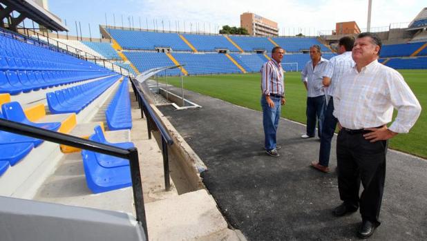 Valentín Botella y Enrique Ortiz en una visita a las obras del Rico Pérez