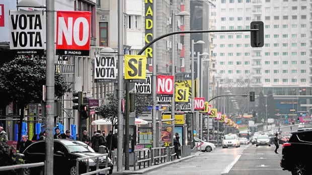 Imagen de la publicidad en la Gran Vía