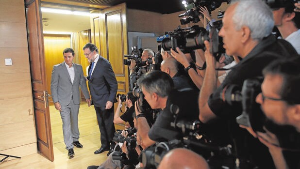 Mariano Rajoy y Albert Rivera, en el Congreso el pasado verano