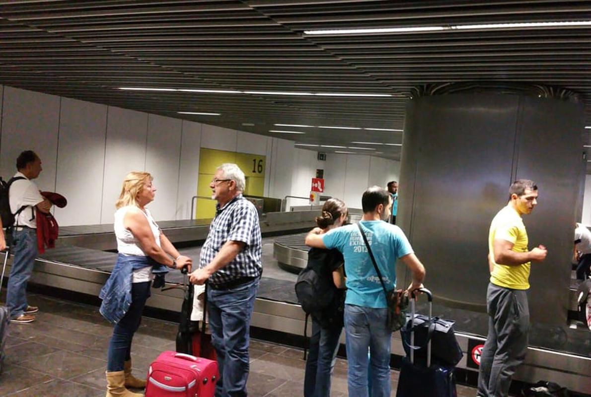 Pasajeros en el aeropuerto de Gran Canaria