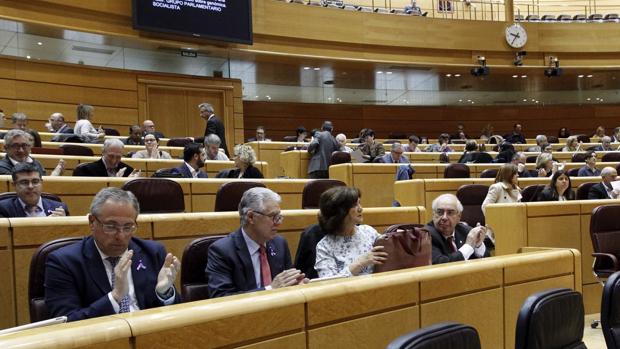 Vista general del pleno que se ha celebrado hoy en el Senado