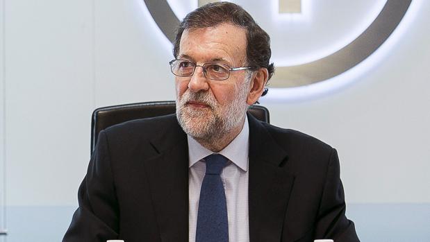 El presidente del Gobierno, Mariano Rajoy, en la Ejecutiva del PP